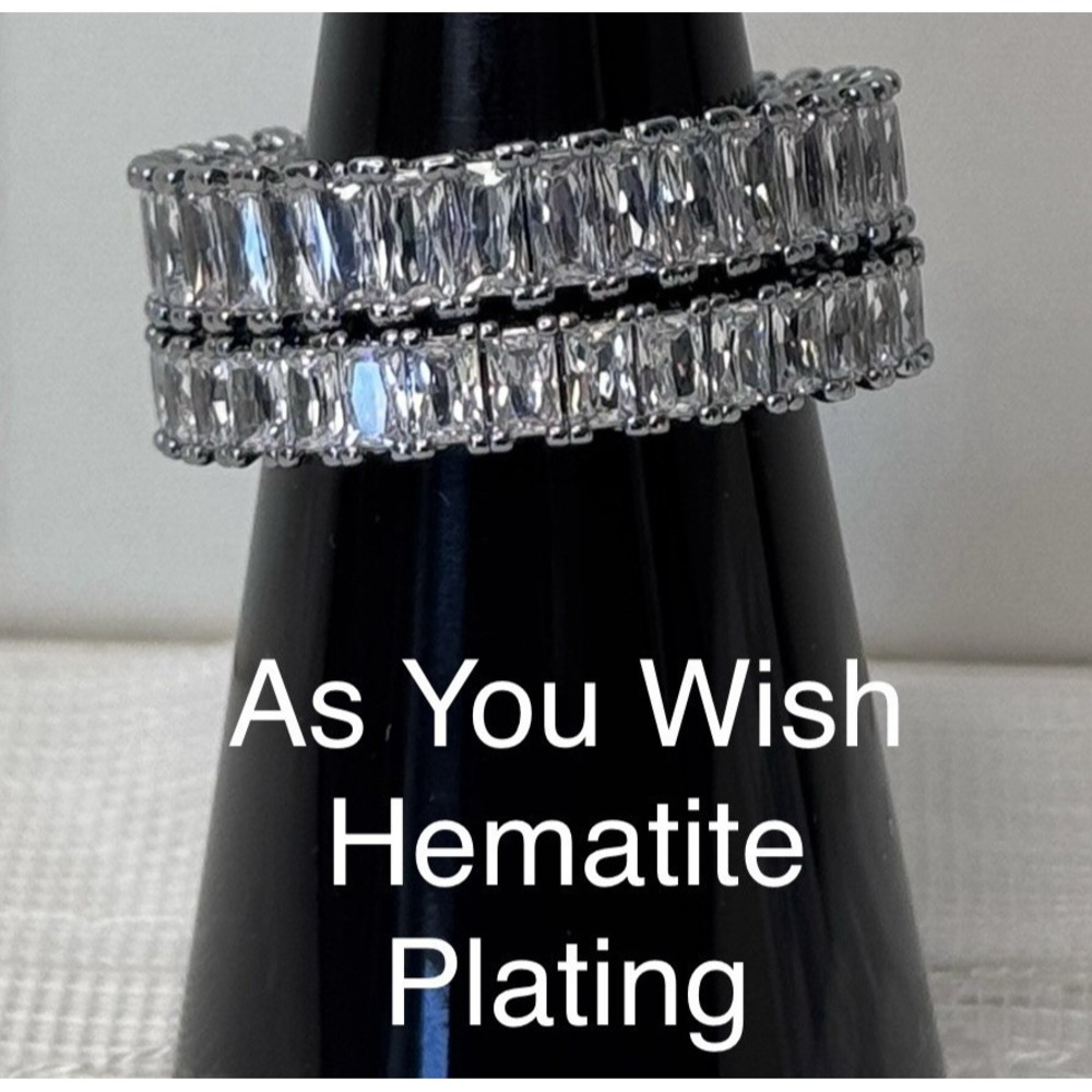 Ring Bomb Party As You Wish Hematite Plating Band Ring Size 7 April 2025 RG12572